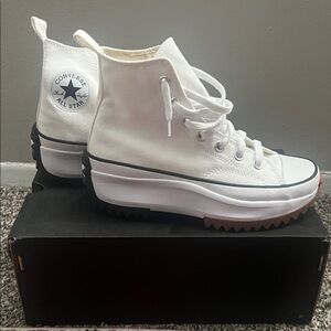 Converse Women's White Platform High-Tops
